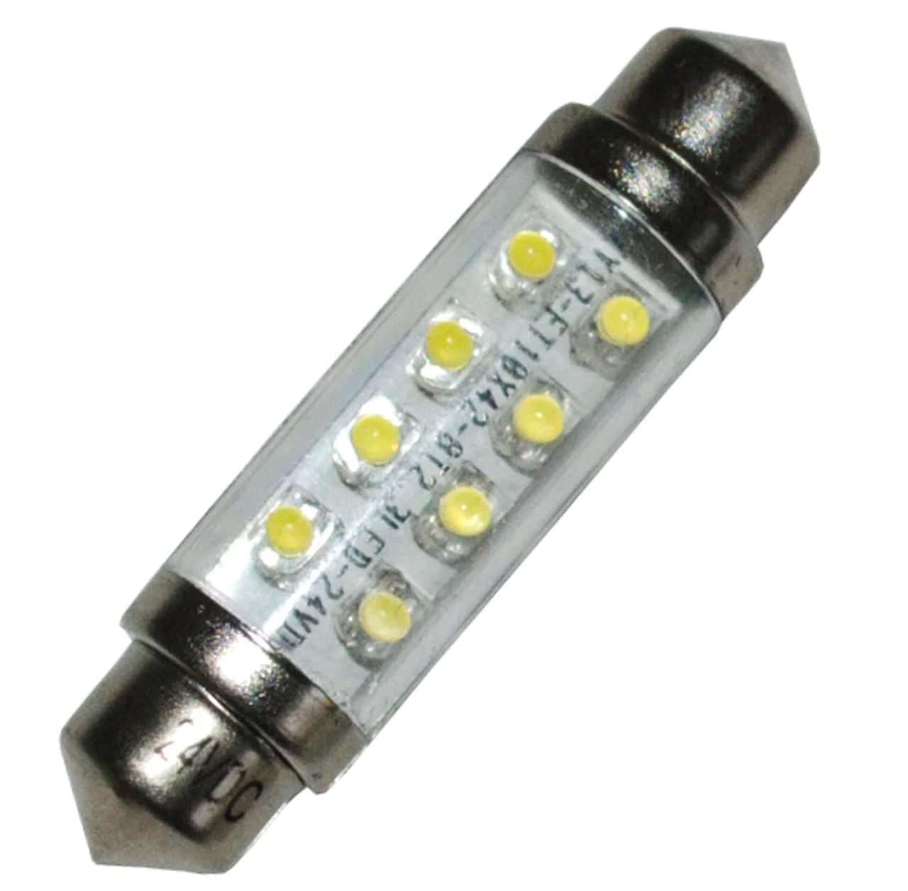 Diodlampa 42 mm 24V Spollampa - Gul/orange