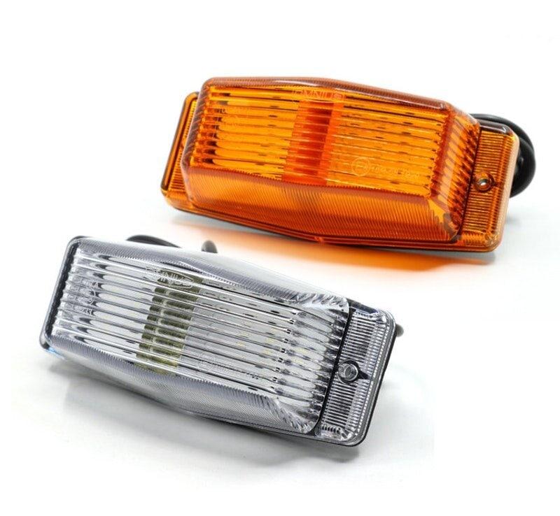 Double Burners LED orange med vitt glas