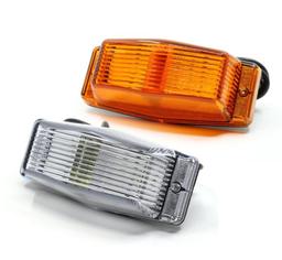 Double Burners LED orange med vitt glas