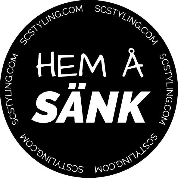 Rund dekal - Hem å sänk