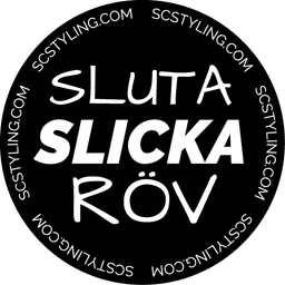 Rund dekal - Sluta slicka röv