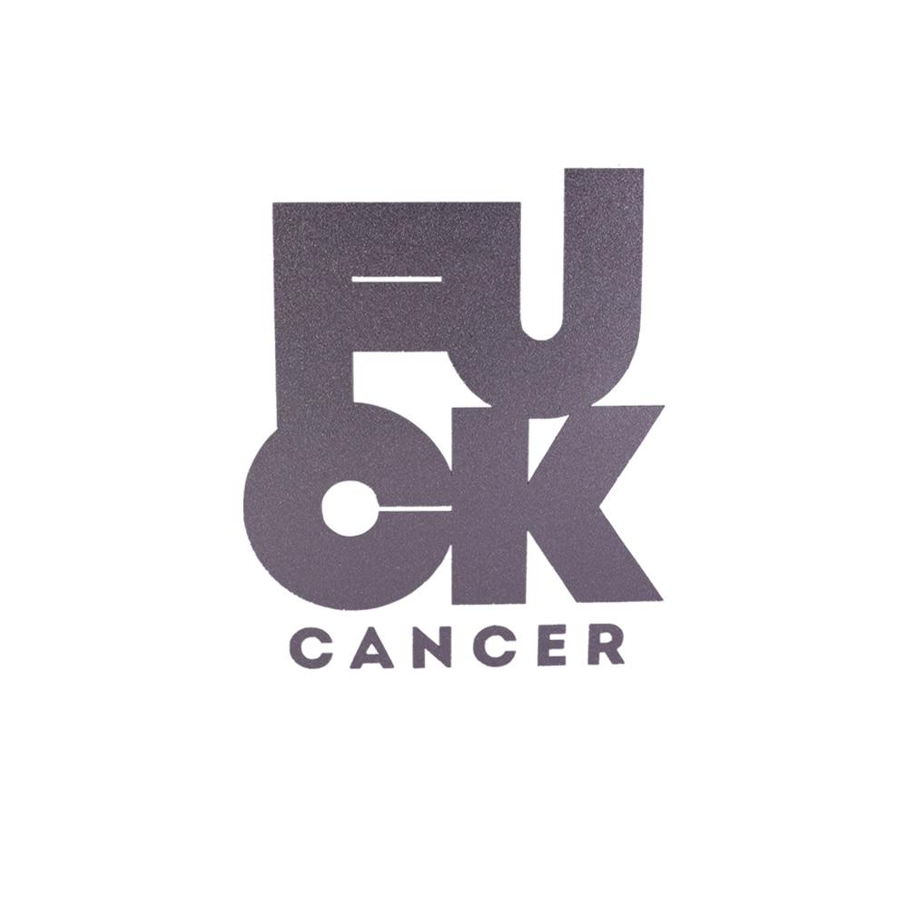 FCK CANCER klistermærke sølv