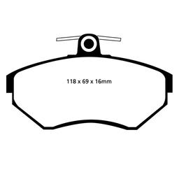 EBC bremsebelegg foran - VW Lupo, Polo, Passat