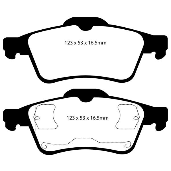 Ebc Bremseklodser Bag - der passer til Volvo S40 / V50
