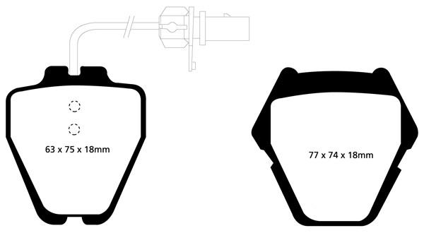 EBC Bromsbelägg FRAM - Audi A6 4,2