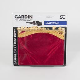 Forrude gardin rød/guld