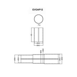 Avgasadapter 40mm