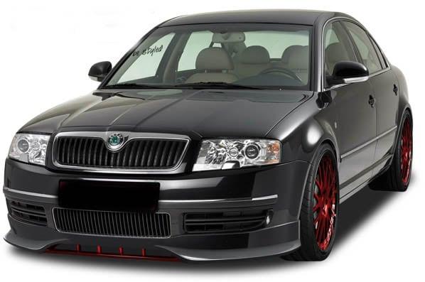 Spoileri eteen alempi Skoda Superb