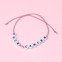 Fuck Cancer Rosa Trådarmband