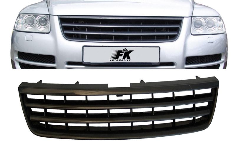 Svart emblemlös grill Touareg