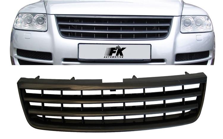 Svart emblemlös grill Touareg