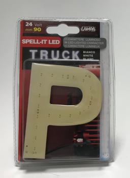 Letter ´P´´ White LED 24V.´