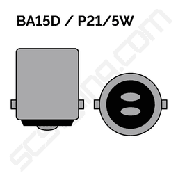 20 LED BA15D Hvit 2 ST