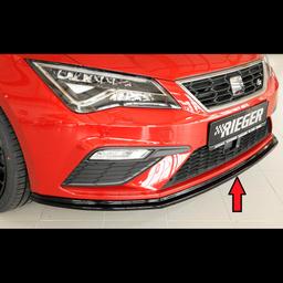 Rieger blanksvart Front splitter