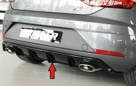 Blanksvart diffusor Seat Leon Cupra