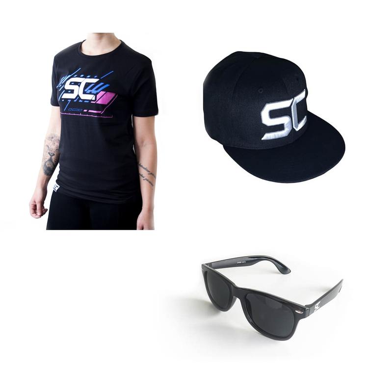 SC Kit: Hue, solbriller og T-shirt