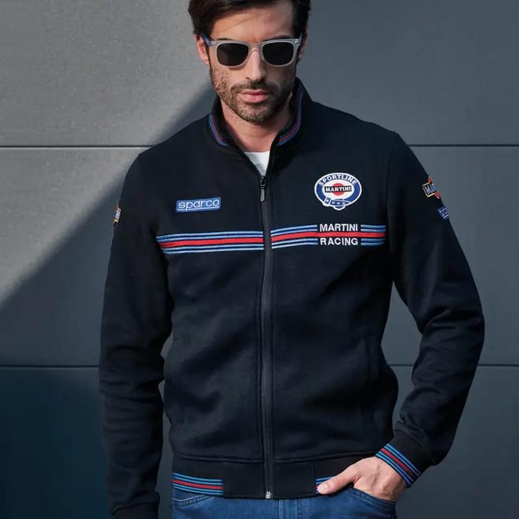 Sparco Long Sleeve Sweater Zipper Martini Racing