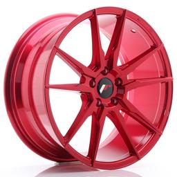 Complete wheel set of JR21 Platinum Red