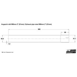 Steel Exhaust Pipe 990mm