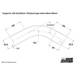 Steel Exhaust Pipe 90 Degrees