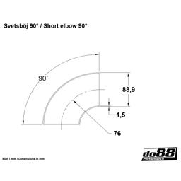 Avgasrör Stål Svetsböj 90 Grader