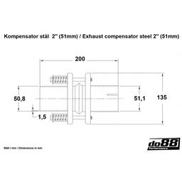Steel Exhaust Compensator 200mm