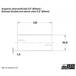 Steel Exhaust Double-end Sleeve