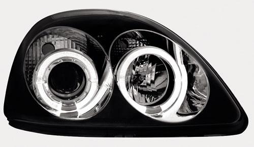 Headlights TOYOTA YARIS 98-04 2 X ´ANGEL EYES´ Black