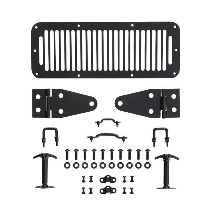 Motorhuvskit i svart stål SMITTYBILT Jeep Wrangler YJ 1987-1995