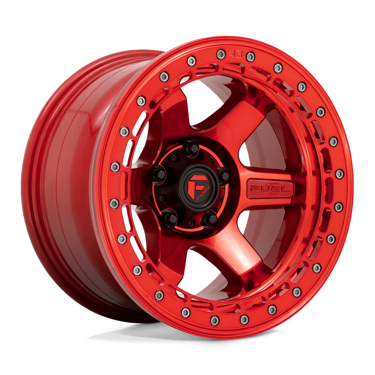 Fälg D123 BLOCK BEADLOCK Candy Red W/ Candy Red Ring 17x9 ET-15