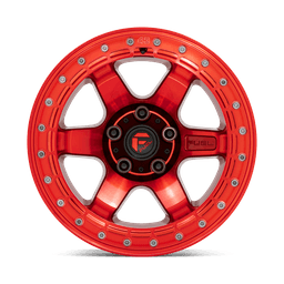 Fälg D123 BLOCK BEADLOCK Candy Red W/ Candy Red Ring 17x9 ET-15 - 2