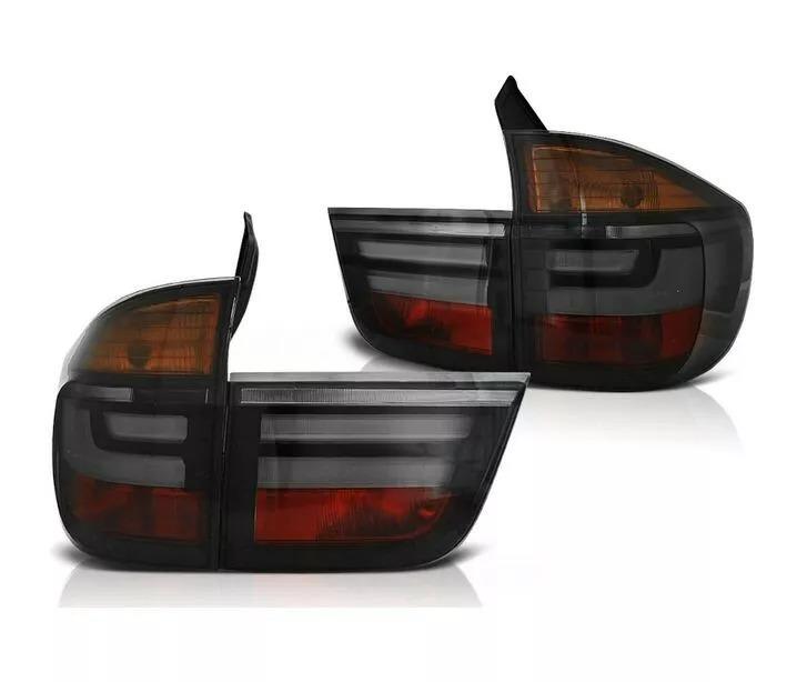 LED-takavalot BMW E70 X5 musta facelift LCI look