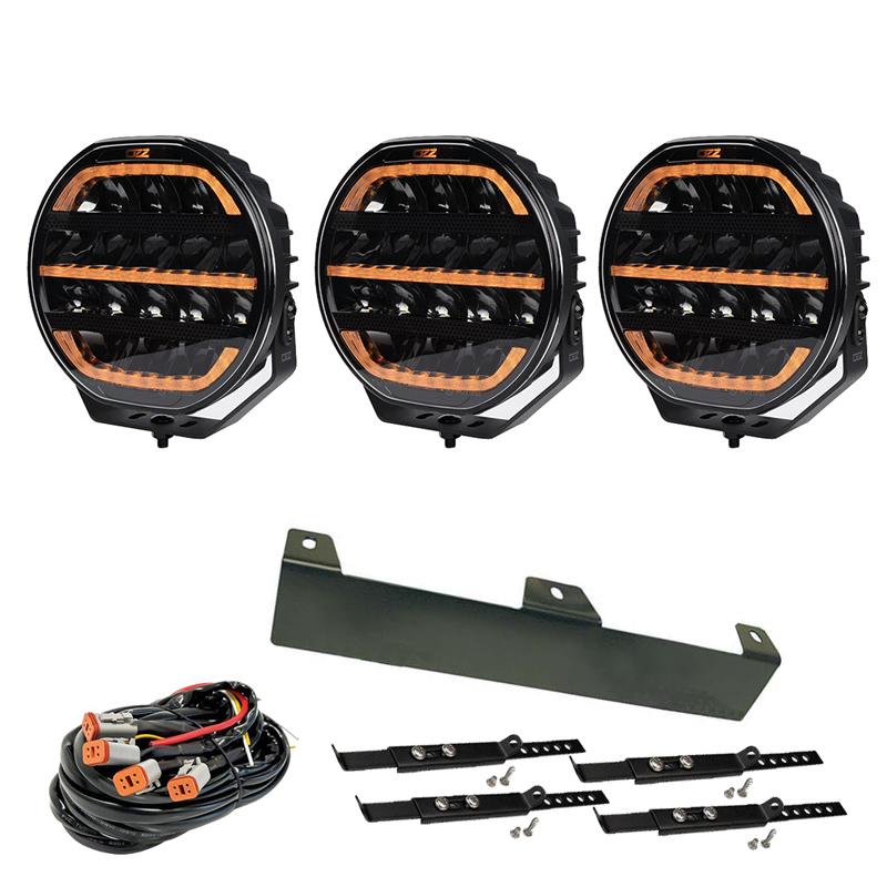 Paketpris 3-pack OZZ XR2 P9 Svart extraljus