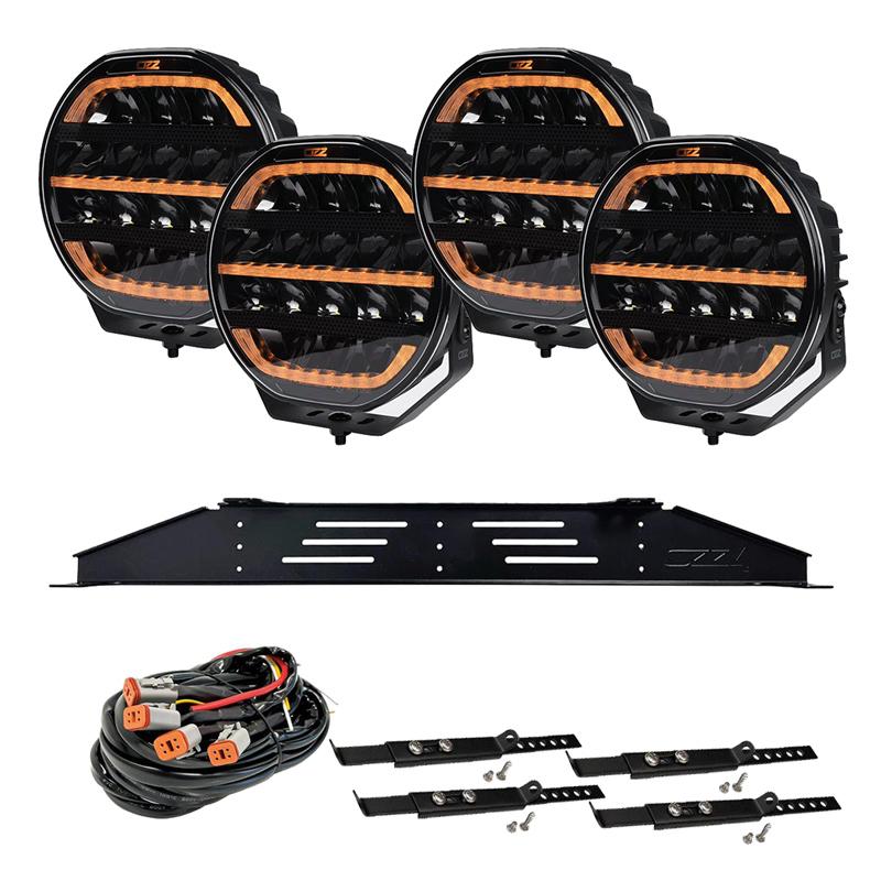 Paketpris 4-pack OZZ XR2 P9 Svart extraljus