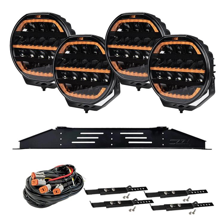 Paketpris 4-pack OZZ XR2 P9 Svart extraljus