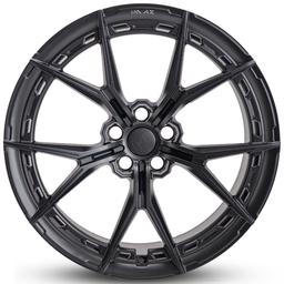 Imaz Wheels FF2 Grå aluminiumfälg monterade på bil i stämnigsfull miljö