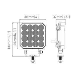 Arbetslampa 16xLED 20 W