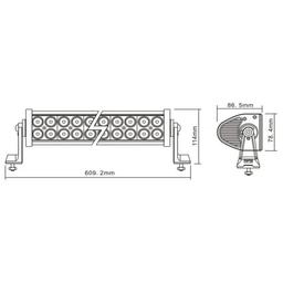 Arbetslampa 40xLED 120 W