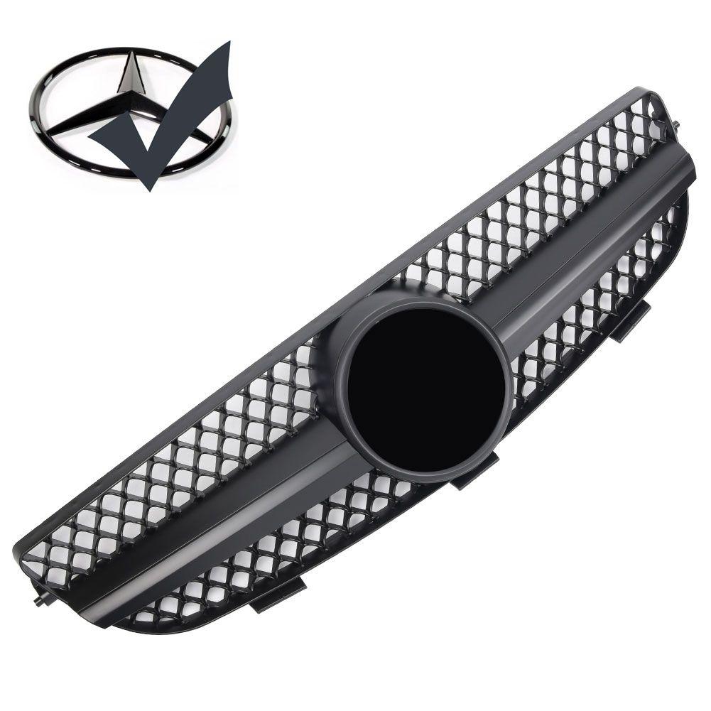 Grill Mattsvart Mercedes CLK W209