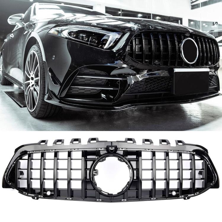 Blanksvart Sportgrill GT-Optik Mercedes W177