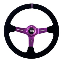 Svart och lila driftingratt