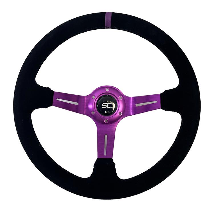 Svart och lila driftingratt