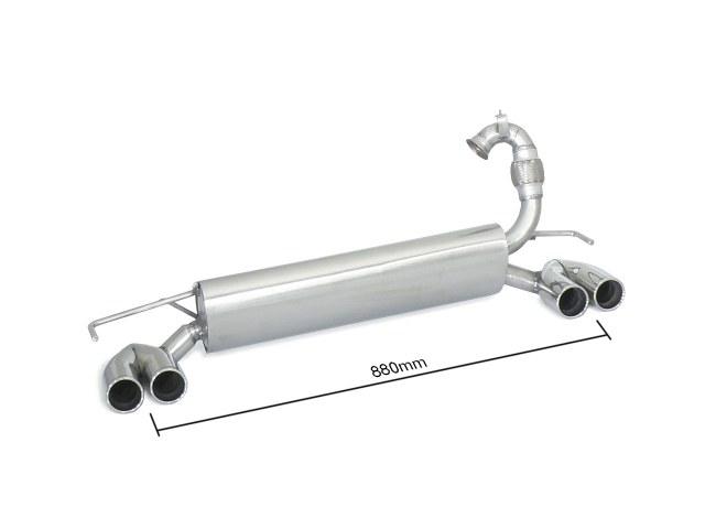 Ragazzon slutdämpare 2x70 mm Smart Fortwo (typ453) 2014-2024 - 0.9 (66kW) 2014-2019