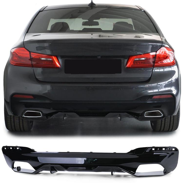 Blanksvart Diffusor BMW 5-Serie G30 G31 520 525 530 540