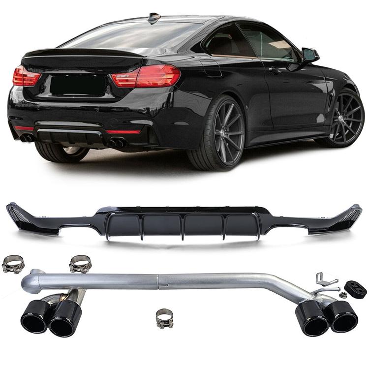 Diffusor + avgasrör sportook BMW F32 F33 F36 425 428 430