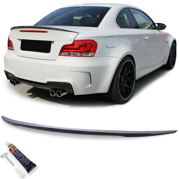 Blanksvart Spoilervinge BMW 1-Serie E82 Coupe