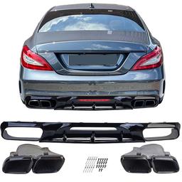 Diffusor med udstødningsrør Mercedes CLS C218 Facelift
