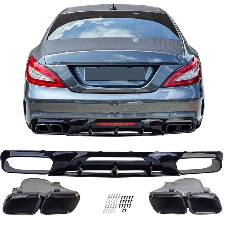 Diffusor med udstødningsrør Mercedes CLS C218 Facelift