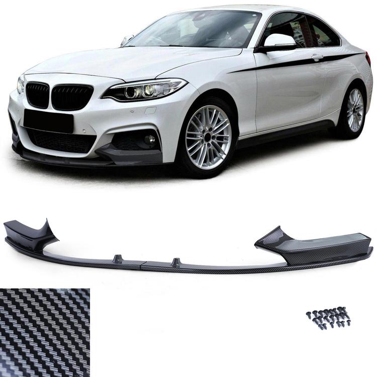 Frontspoilerläpp kolfiberlook för BMW 2-serie F22/F23 2012–2021