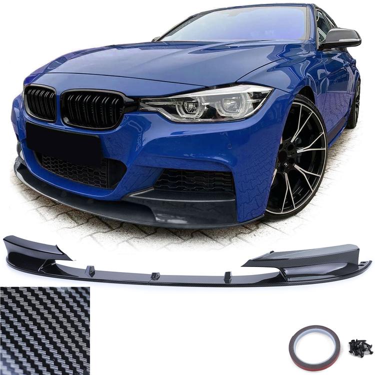 Frontspoilerläpp kolfiberlook för BMW 3-serie F30/F31 2011–2019
